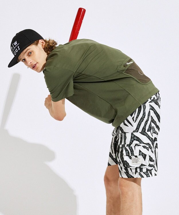 PW CIRCULUS 【UVカット / 吸水速乾 / 伸縮性抜群】【MEN】メッシュポケットモック カーキ系