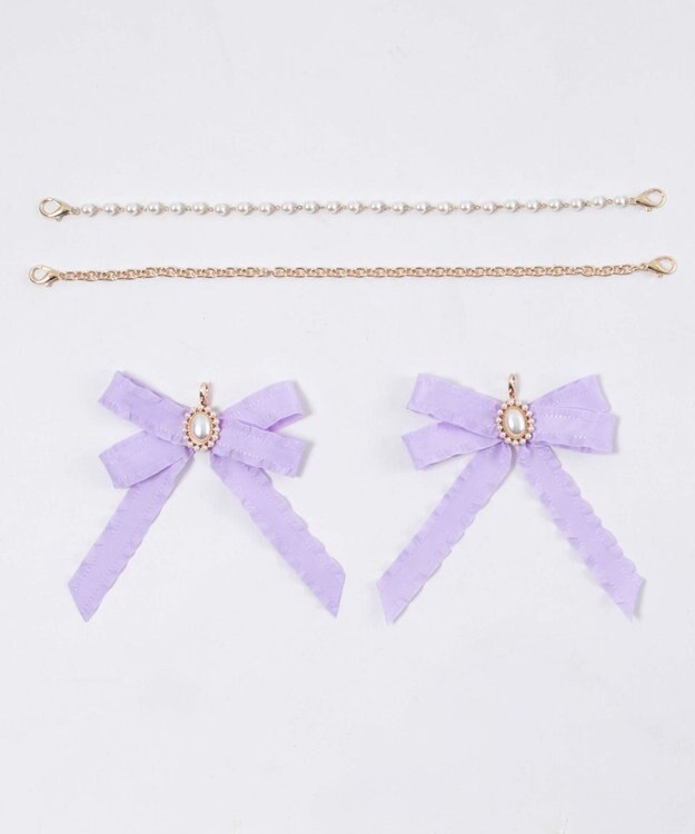 WEGO 【痛バ＆推し活グッズ】きらめきDIYパールリボンセットL ライトパープル