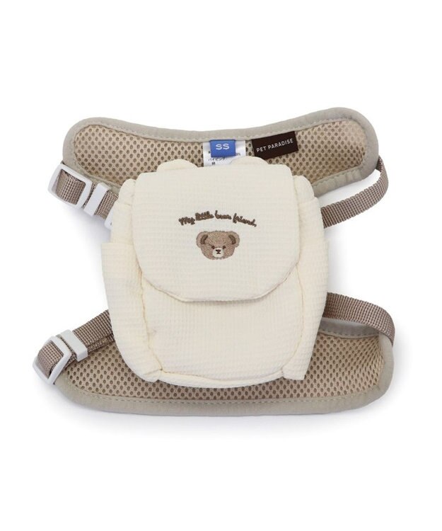 PET PARADISE ペットパラダイス くまちゃん リュック付き ハーネス Ｓ 小型犬 ベージュ