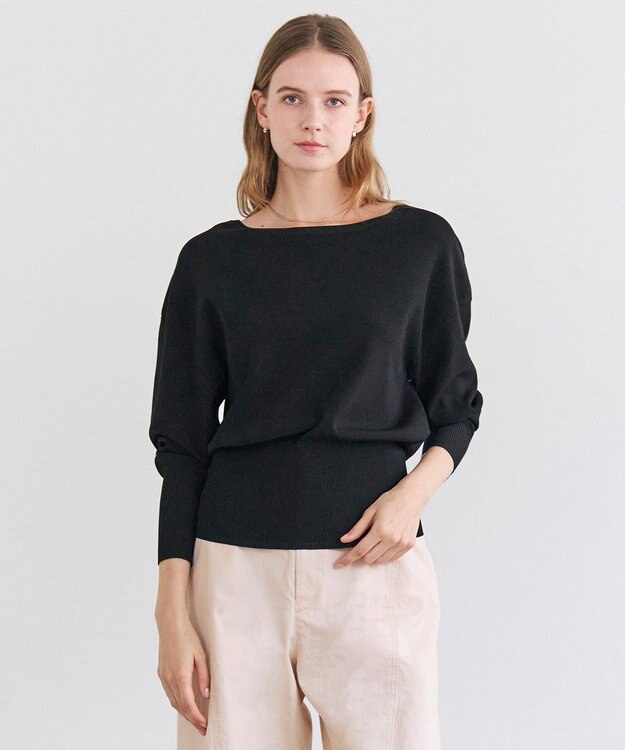 BEIGE， LAURA / ドライタッチ ストレッチニットプルオーバー Black