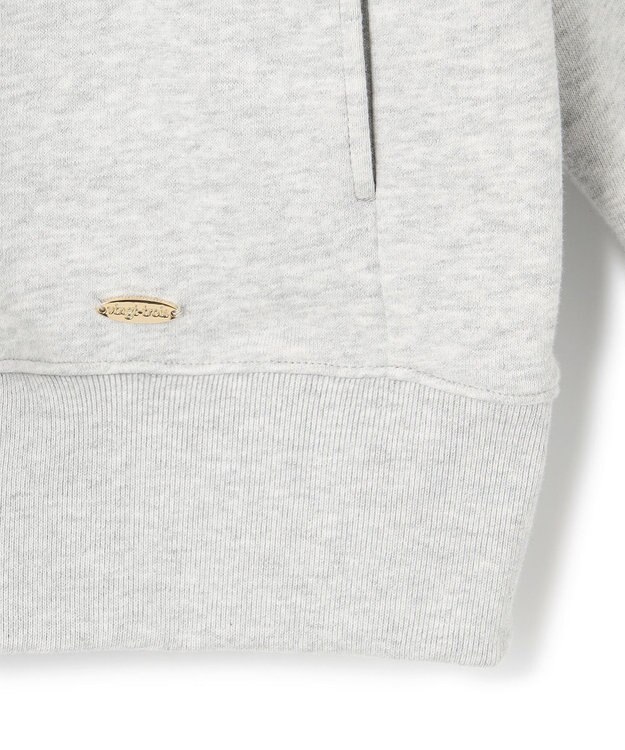 23区 【VERY3月号掲載/洗える】コットンテリー ジップアップ フーディー ライトグレー系