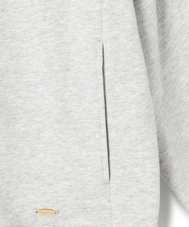 23区 【VERY3月号掲載/洗える】コットンテリー ジップアップ フーディー ライトグレー系