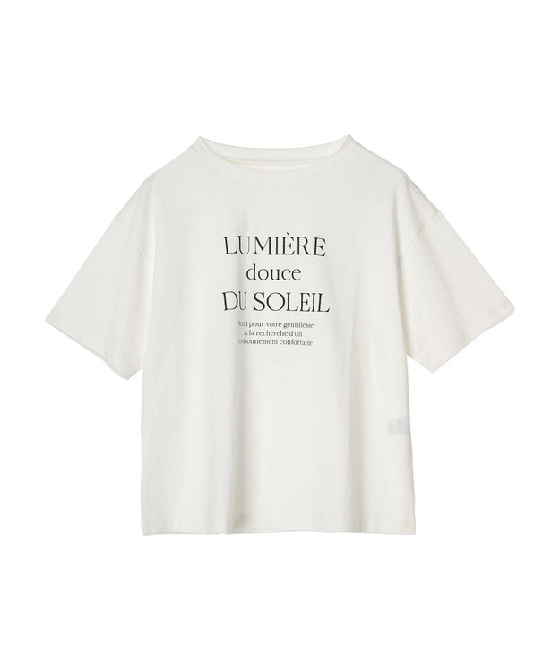 Green Parks フェミニンロゴボックスＴシャツ Off White