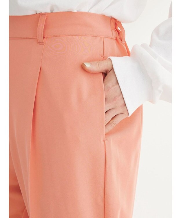 Green Parks きれいシルエットパンツ（とろみテーパード） Pink