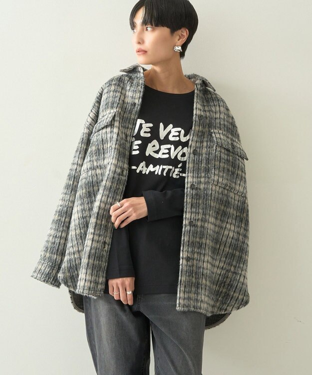 AMERICAN HOLIC ＡＭＩＴＥ’　箔プリントカットプルオーバー Black