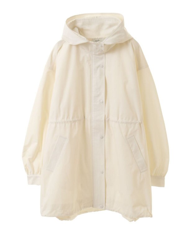 earth music&ecology ドロストミドル丈パーカー アイボリー