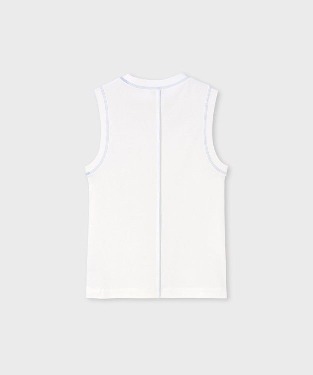 Paul Smith コントラストステッチ ノースリーブ ホワイト
