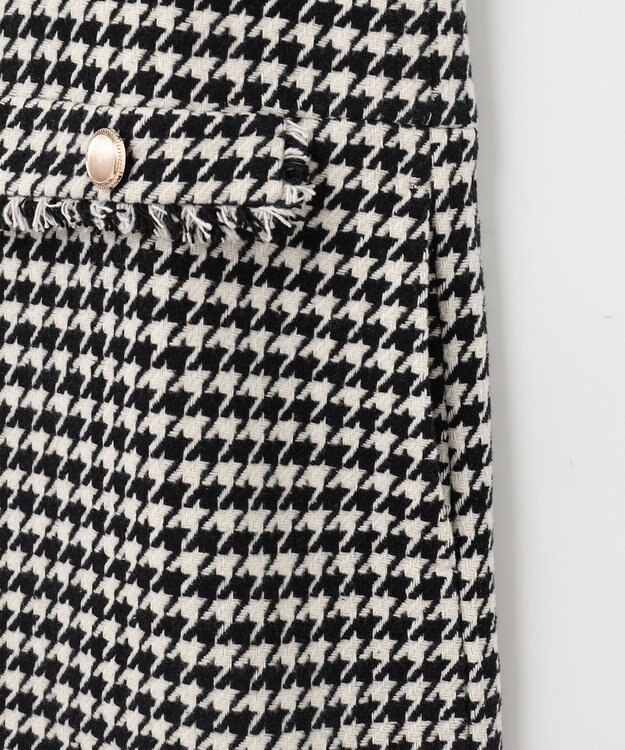 Feroux 【洗える】キーネックミディ ジャンスカ ホワイト系2