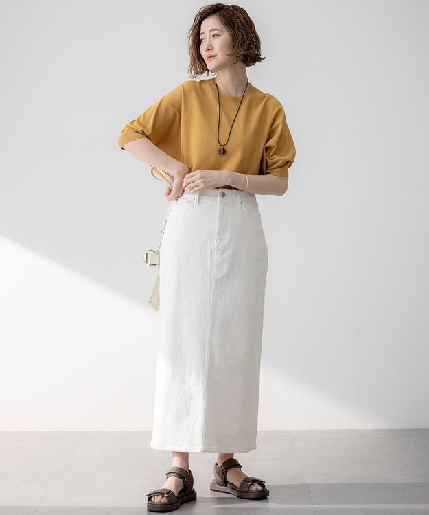 23区 S 【洗える】レーヨンポリエステルストレッチ ドルマン ニット マスタード系