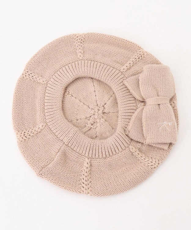 組曲 KIDS 【Fサイズ】ニットリボンベレー ミルクティー系