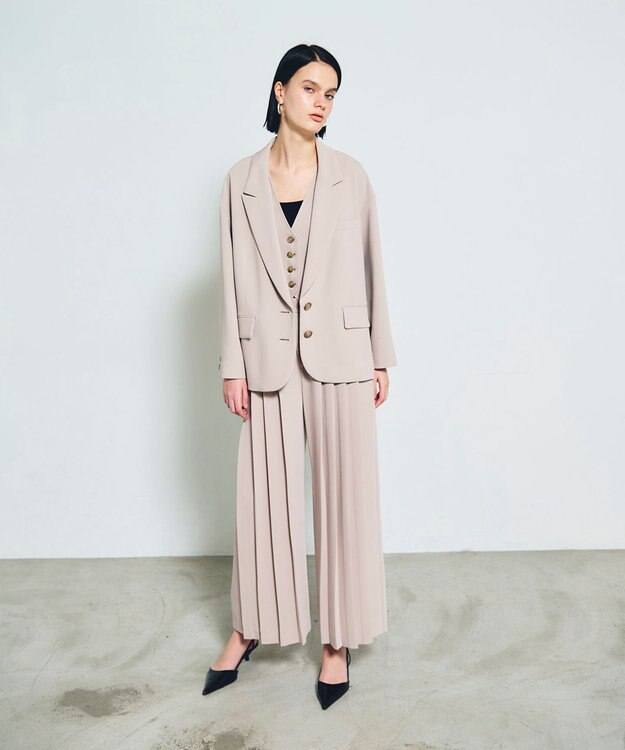 GRACE CONTINENTAL トリアセオーバーサイズジャケット ベージュ