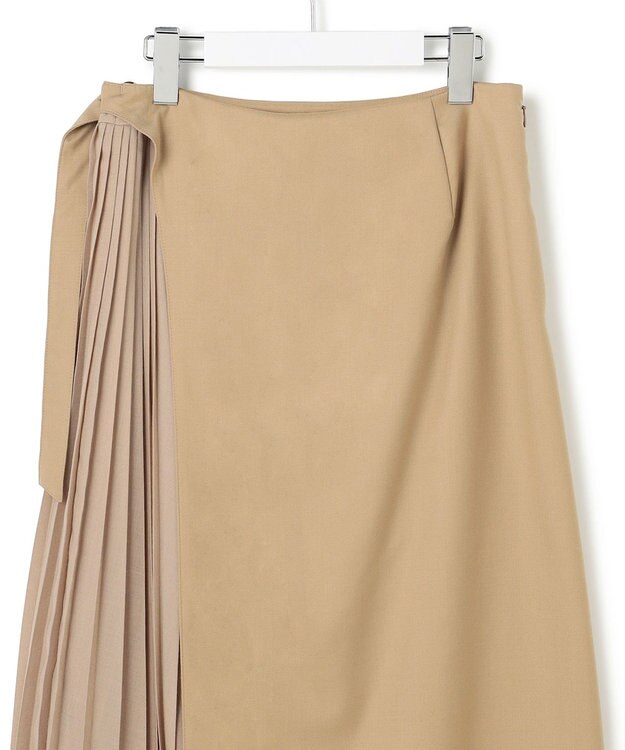 23区 【GOLD LABEL】TWシアーコンビ ラップスカート キャメル系