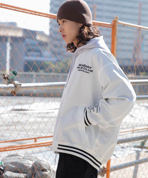 WEGO ZIPワッペンスタジャン ホワイト