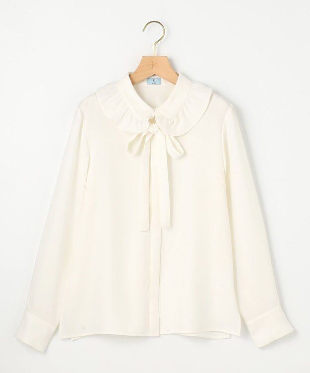 組曲 フリルカラーブラウス アイボリー系
