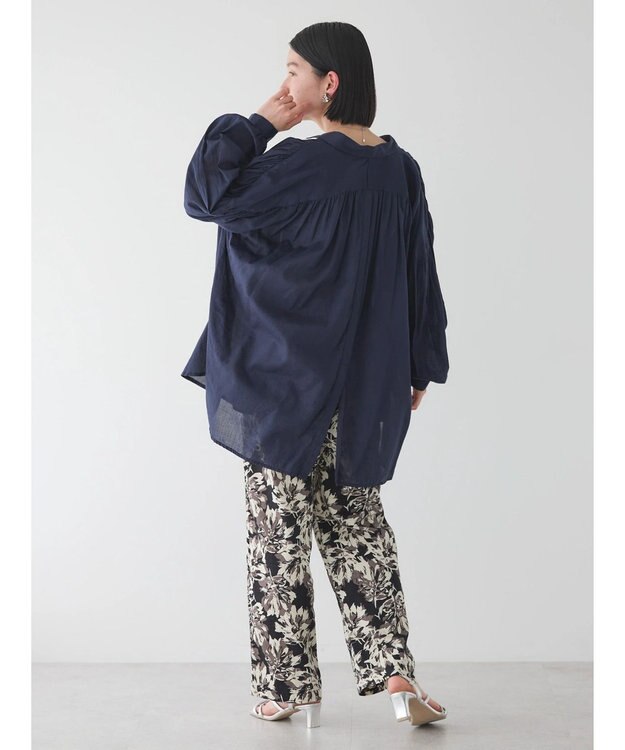 AMERICAN HOLIC カルゼギャザーシャツチュニック Navy