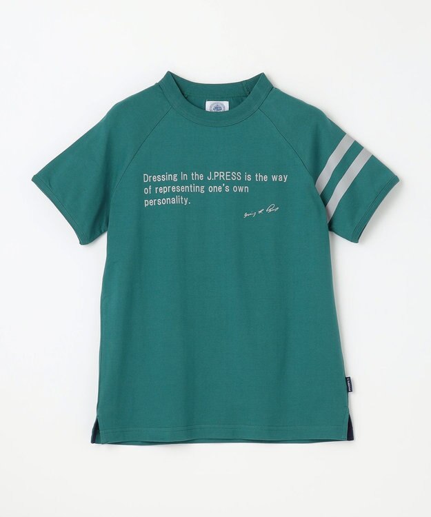 J.PRESS KIDS 【140-170cm】ラグランＴシャツ グリーン系