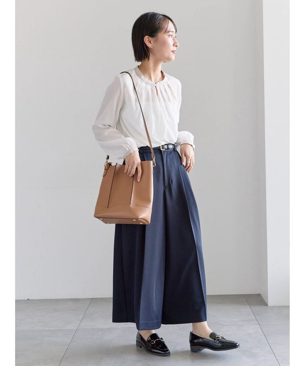 Te chichi フレアガウチョパンツ ネイビー