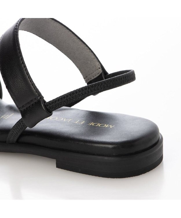 MODE ET JACOMO <MODE ET JACOMO>シンプルフラットストラップサンダル ブラック