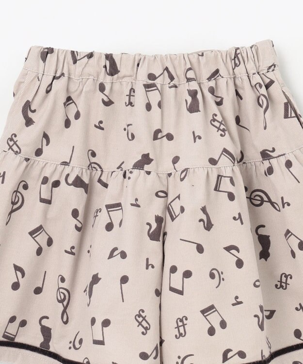 ANY KIDS 音符総柄キュロット ミルキーベージュ