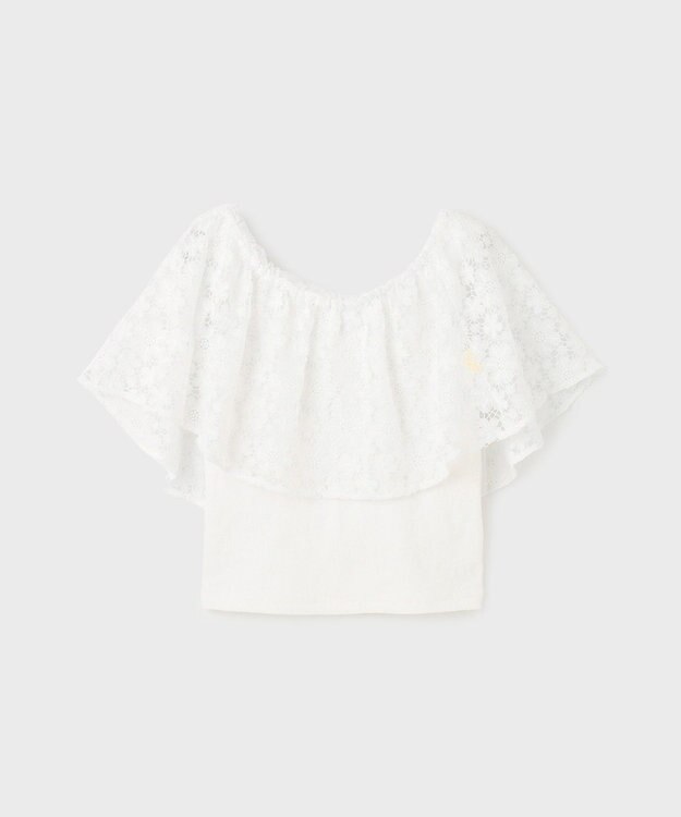 GRACE CONTINENTAL レースケープカットトップ ホワイト