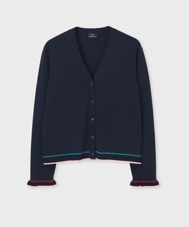 Paul Smith 【洗える】フレアスリーブ カーディガン ネイビー