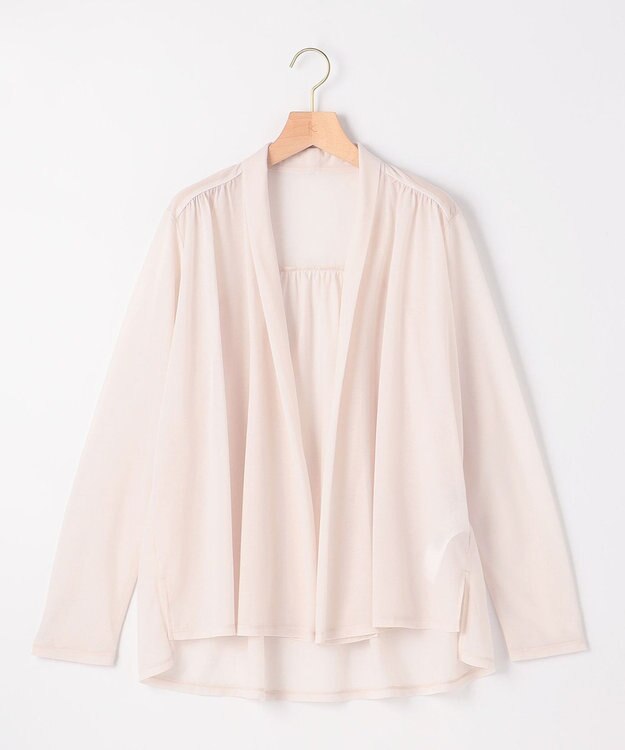 組曲 S 【WEB限定】シアーツイルジャージーショート カーディガン ピンク系