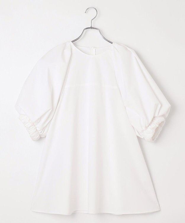 #Newans サークルスリーブAラインブラウス ホワイト