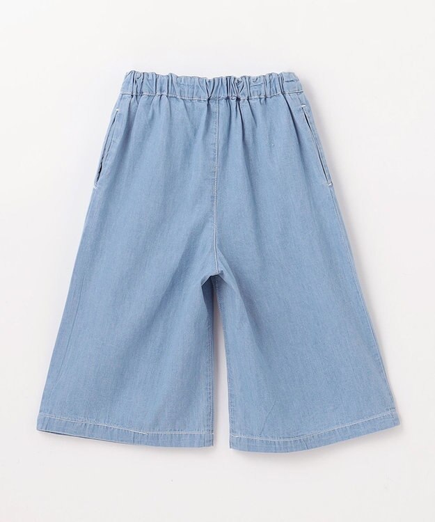 ANY KIDS シャンブレー ガウチョパンツ ブルー
