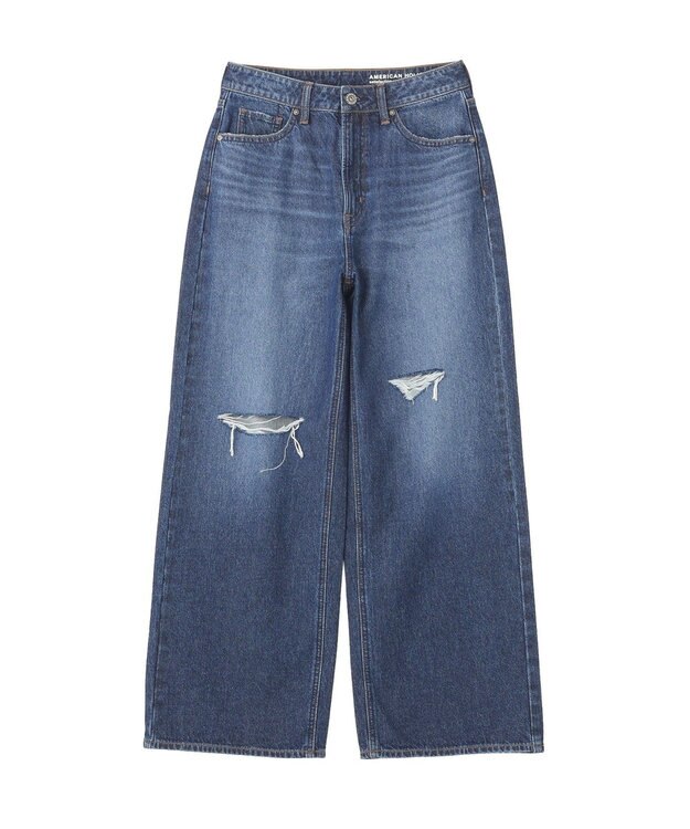 AMERICAN HOLIC ダメージワイドデニム Indigo