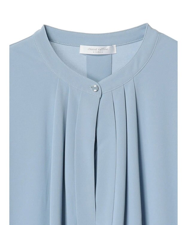 Green Parks ２ｗａｙ　フレンチスリーブ釦付ブラウソー Sax