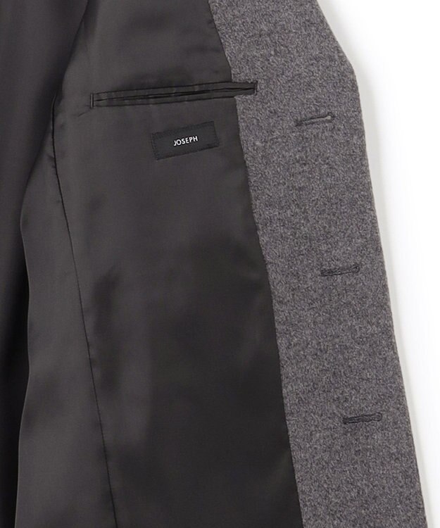 JOSEPH HOMME グロッシーウール　チェスターコート グレー系