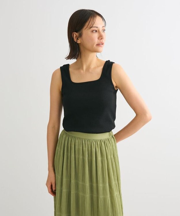 Green Parks ＢＰ　２ＷＡＹリブタンクトップ Black