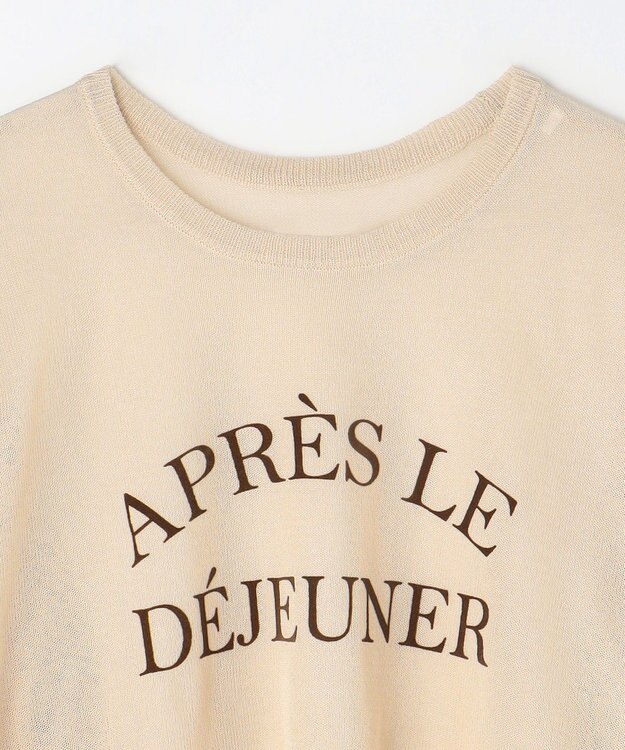 ANY L 【2SET】シアーロゴニット×タンクトップセット ライトベージュ