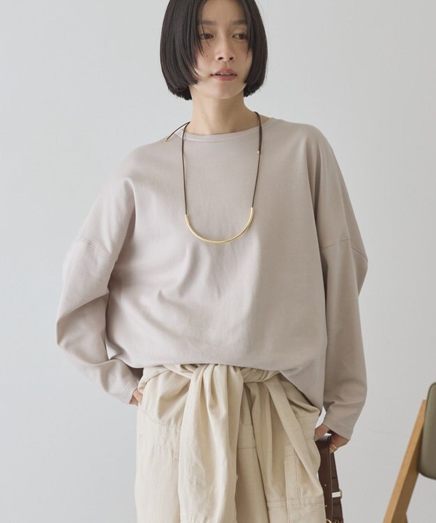 AMERICAN HOLIC 【先行予約】【UVカット】コクーンポンチプルオーバー Gray Beige