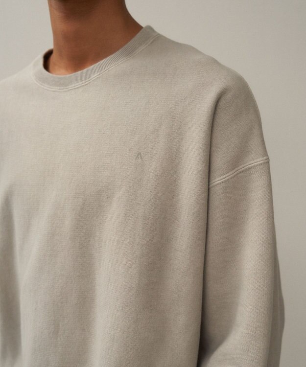 ATON NATURAL DYED URAKE | オーバーサイズスウェットシャツ - UNISEX GRAY