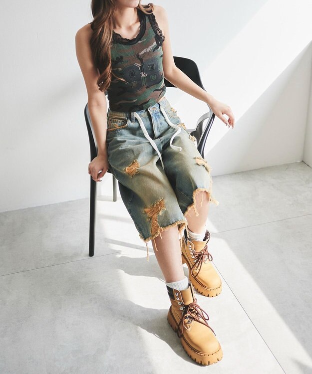 WEGO グラフィックレースタンク 柄1