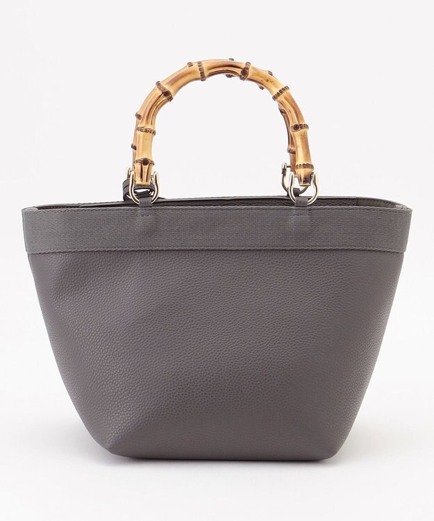 23区 バンブーハンドル トートバッグ グレー系