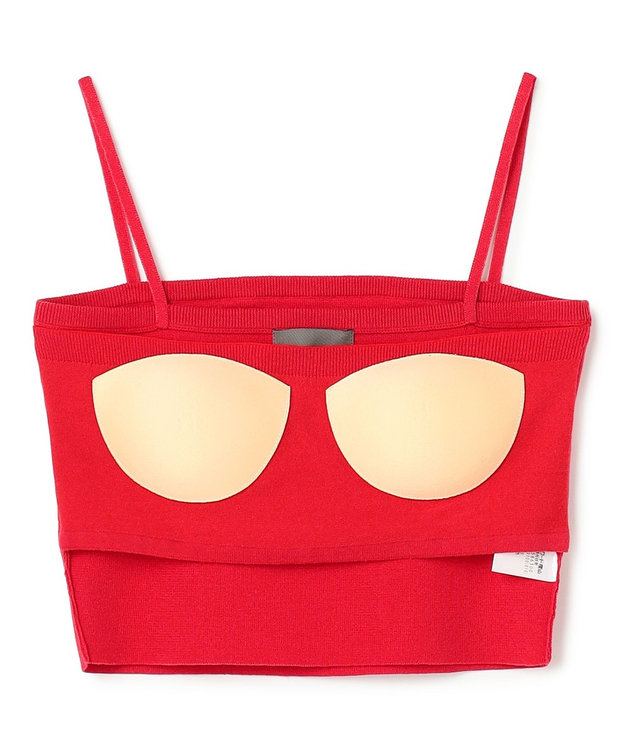 uncrave スムースニット カップ付きバンドゥ スカーレット