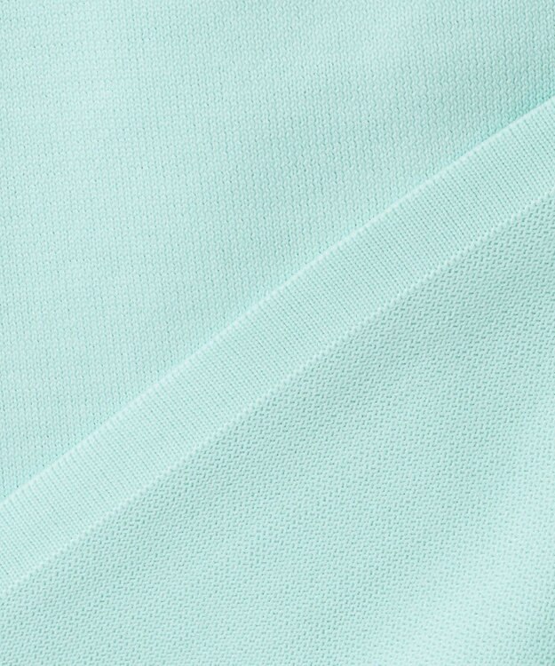 Feroux 【洗える】フリルデザインペプラムニットトップス スカイブルー系