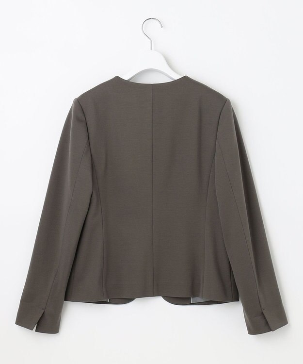 自由区 【XSサイズ～/洗える】WASHABLEPONTE  ボレロジャケット カーキ系