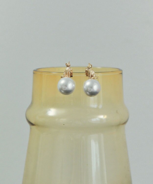 YECCA VECCA パールキャットピアス Gold