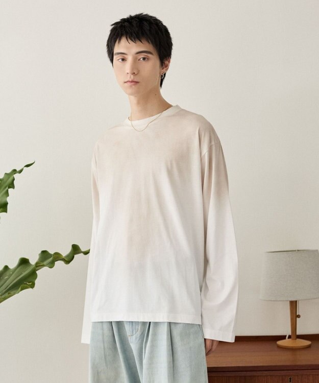 WEGO ルーズスプレーT（長袖） オフホワイト