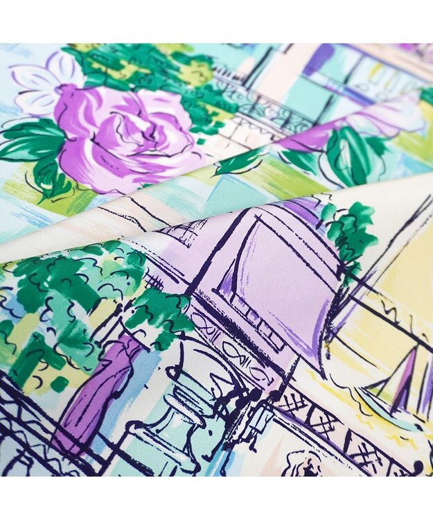 Marca ＜春の新色！＞【伝統横濱スカーフ】リゾートランド 大判 シルクツイル スカーフ グリーン