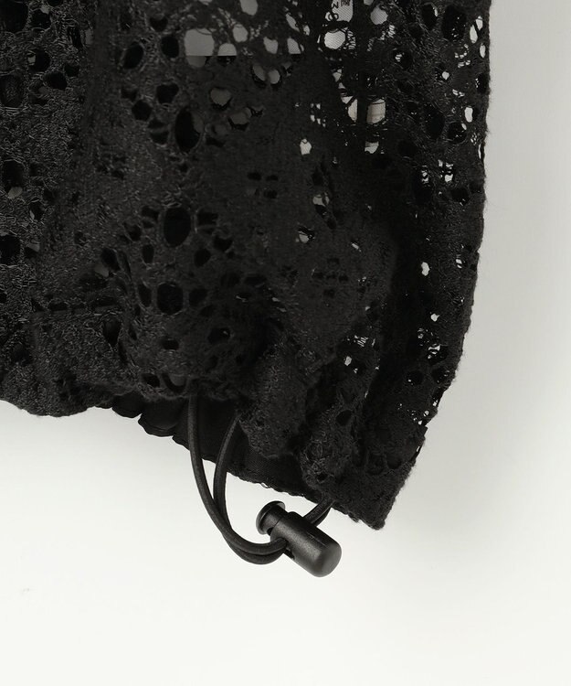 自由区 【WEB限定・1枚で華やぐ・旬スタイル】テクスチャーレーシージップ パーカー ブラック