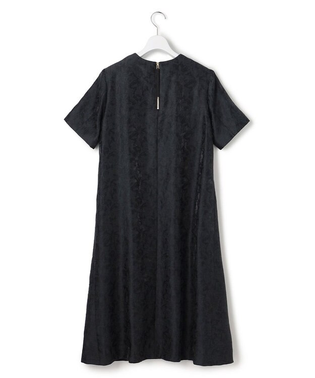 23区 S 【APPLAUDIR】シアーフラワージャカード ドレス ブラック系