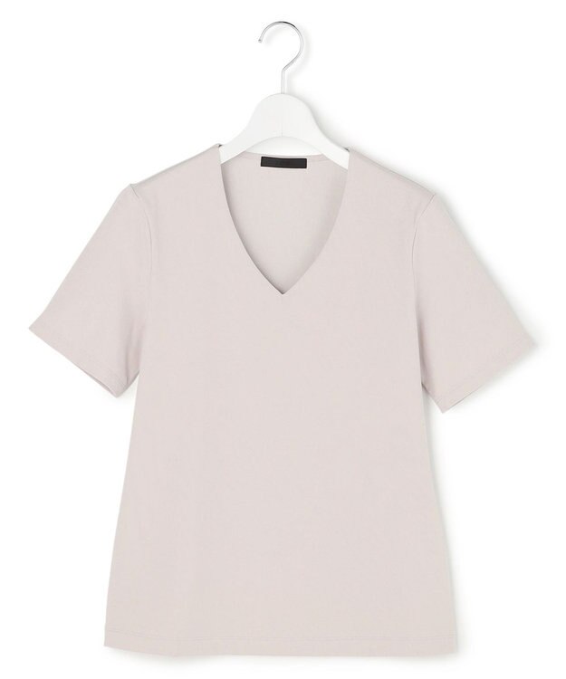 ICB L スーペリアジャージー Vネック半袖プルオーバー ライトグレー