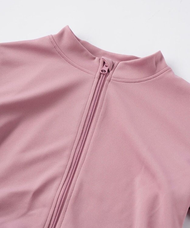 OP／FILA 【Ocean Pacific】フリル切り替えラッシュガード パーカー ピンク