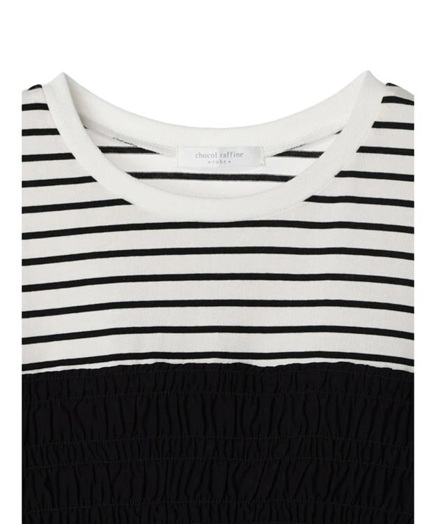 Green Parks シャーリングサテンドッキングプルオーバー Border