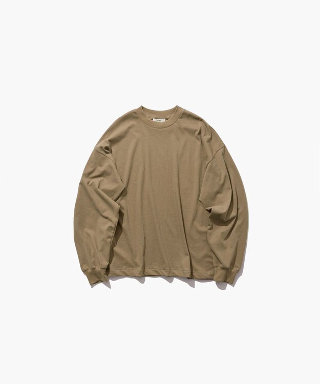 ATON FRESCA NUBUCK | オーバーサイズプルオーバー BEIGE