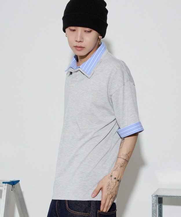 WEGO 【ユニセックス着用ITEM】シャツレイヤードT（SS） グレー